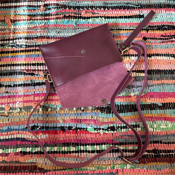 Portland Leather Goods Envelope Crossbody Crunchwrap Convertible Purse Lollipop - Picture 5 of 5